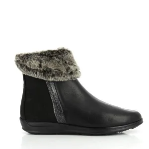 24 Hrs 23363 Black Ankle Boots