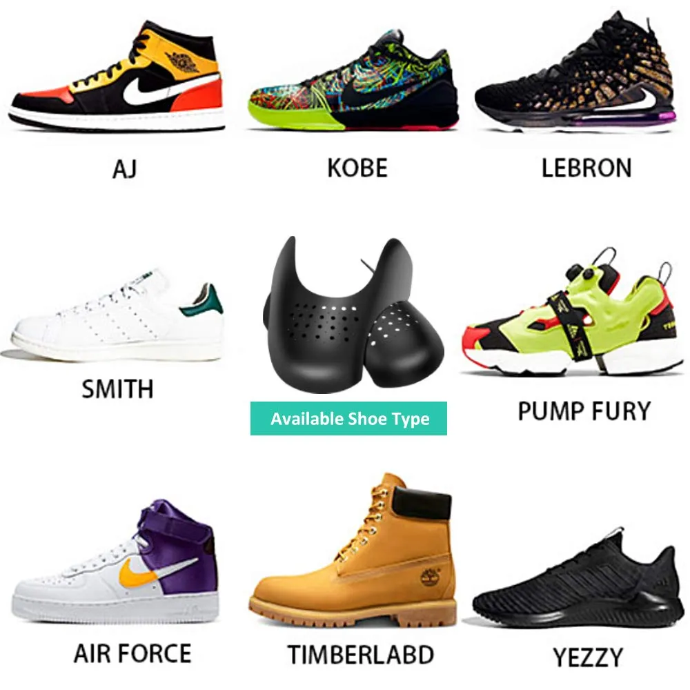 4 Pairs Anti-Wrinkle Shoes Crease Protectors Toe Box Decreaser, Sneaker Shoes Crease Guards for Men's 7-12/ Women's 5-8