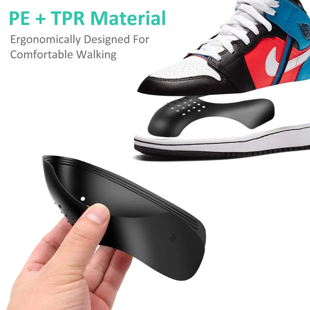 4 Pairs Anti-Wrinkle Shoes Crease Protectors Toe Box Decreaser, Sneaker Shoes Crease Guards for Men's 7-12/ Women's 5-8