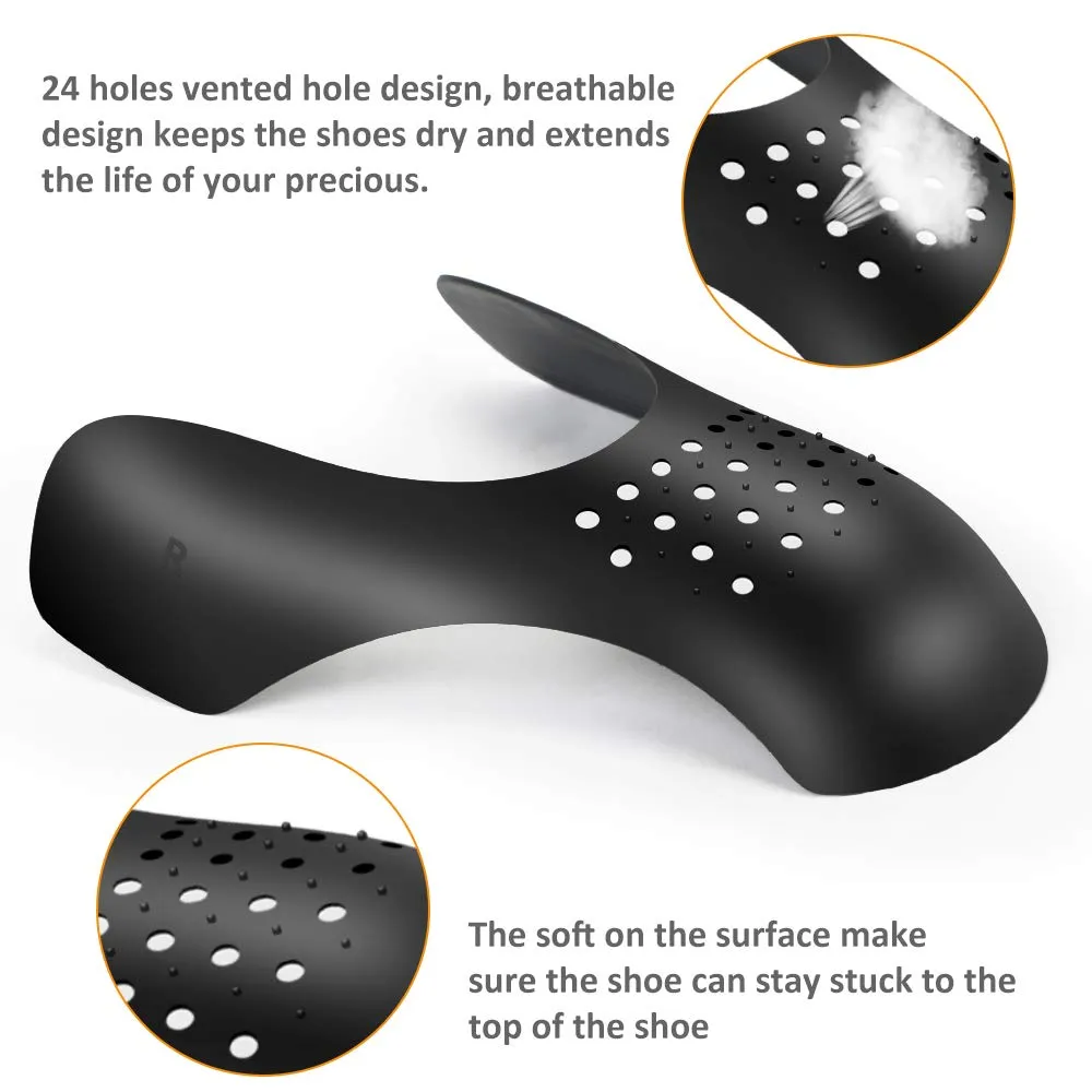 4 Pairs Anti-Wrinkle Shoes Crease Protectors Toe Box Decreaser, Sneaker Shoes Crease Guards for Men's 7-12/ Women's 5-8