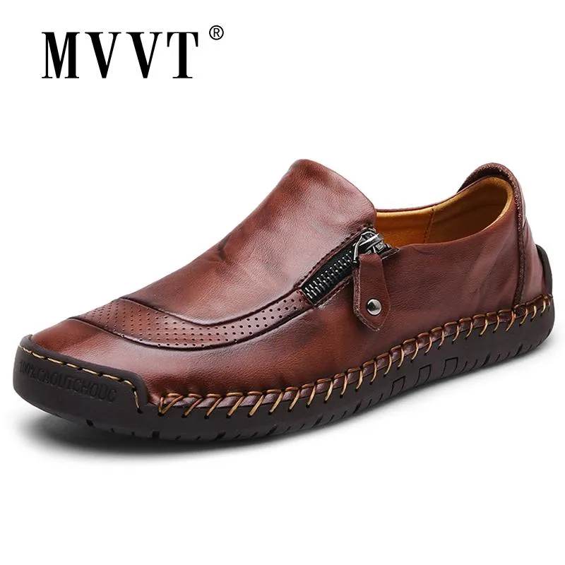 Comfortable Men Casual Shoes Loafers Men Shoes Quality Split Leather Flats Hot Sale Moccasins Size 1