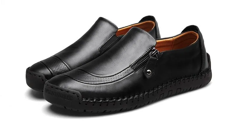 Comfortable Men Casual Shoes Loafers Men Shoes Quality Split Leather Flats Hot Sale Moccasins Size 1