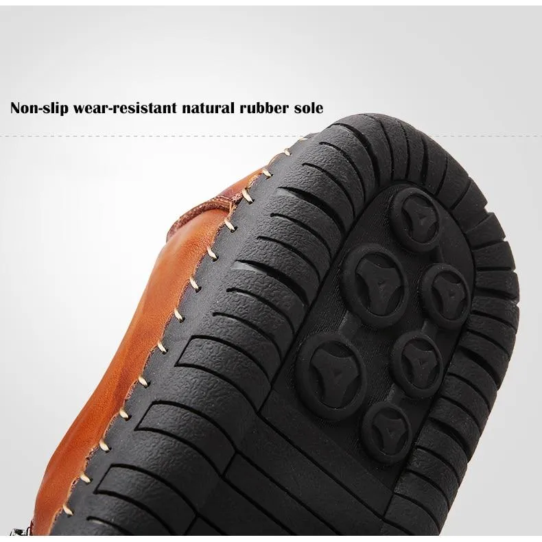 Comfortable Men Casual Shoes Loafers Men Shoes Quality Split Leather Flats Hot Sale Moccasins Size 1
