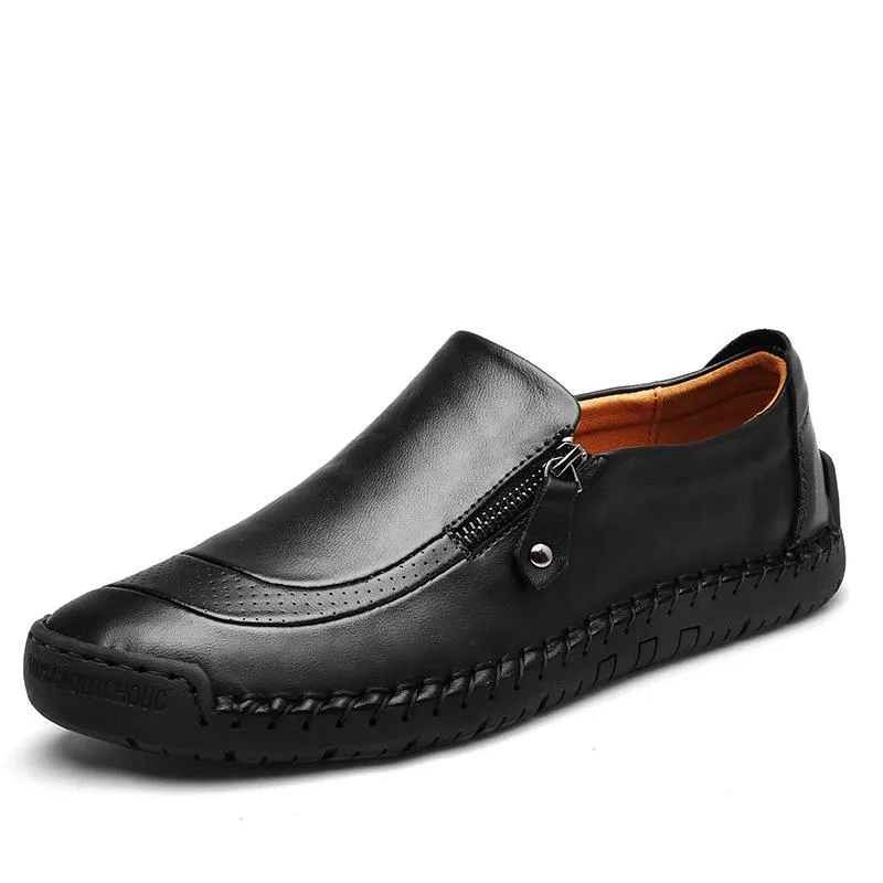 Comfortable Men Casual Shoes Loafers Men Shoes Quality Split Leather Flats Hot Sale Moccasins Size 1