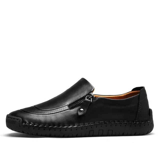 Comfortable Men Casual Shoes Loafers Men Shoes Quality Split Leather Flats Hot Sale Moccasins Size 1