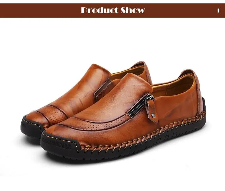 Comfortable Men Casual Shoes Loafers Men Shoes Quality Split Leather Flats Hot Sale Moccasins Size 1