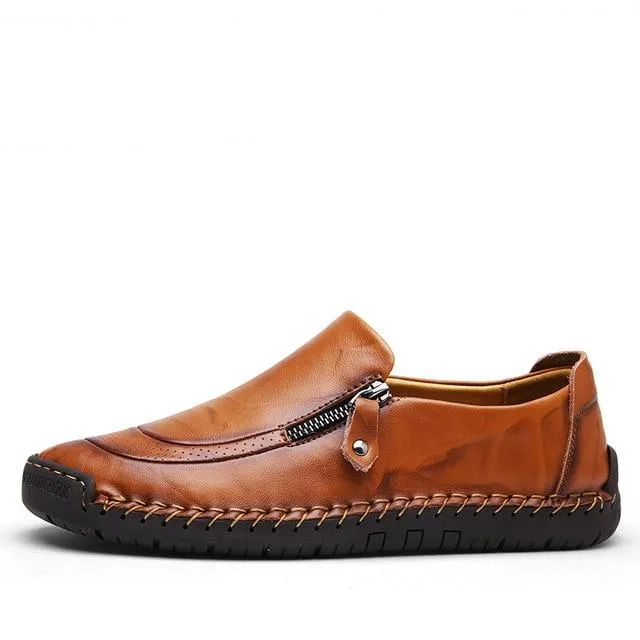 Comfortable Men Casual Shoes Loafers Men Shoes Quality Split Leather Flats Hot Sale Moccasins Size 1