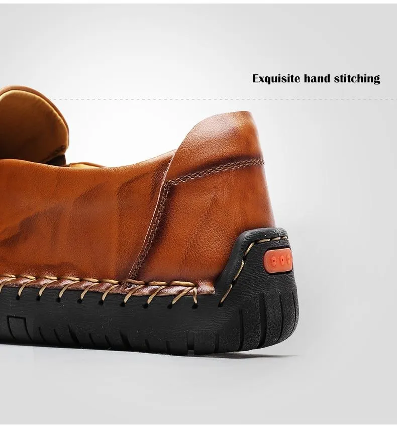 Comfortable Men Casual Shoes Loafers Men Shoes Quality Split Leather Flats Hot Sale Moccasins Size 1