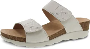 Dansko Maddy Slip-On Wedge Sandal for Women Comfortable Wedge Shoes with Arch Support Fully Adjustable Straps with Hook & Loop ClosureVersatile Casual to Dressy Footwear Lightweight Rubber Outsole