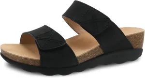 Dansko Maddy Slip-On Wedge Sandal for Women Comfortable Wedge Shoes with Arch Support Fully Adjustable Straps with Hook & Loop ClosureVersatile Casual to Dressy Footwear Lightweight Rubber Outsole