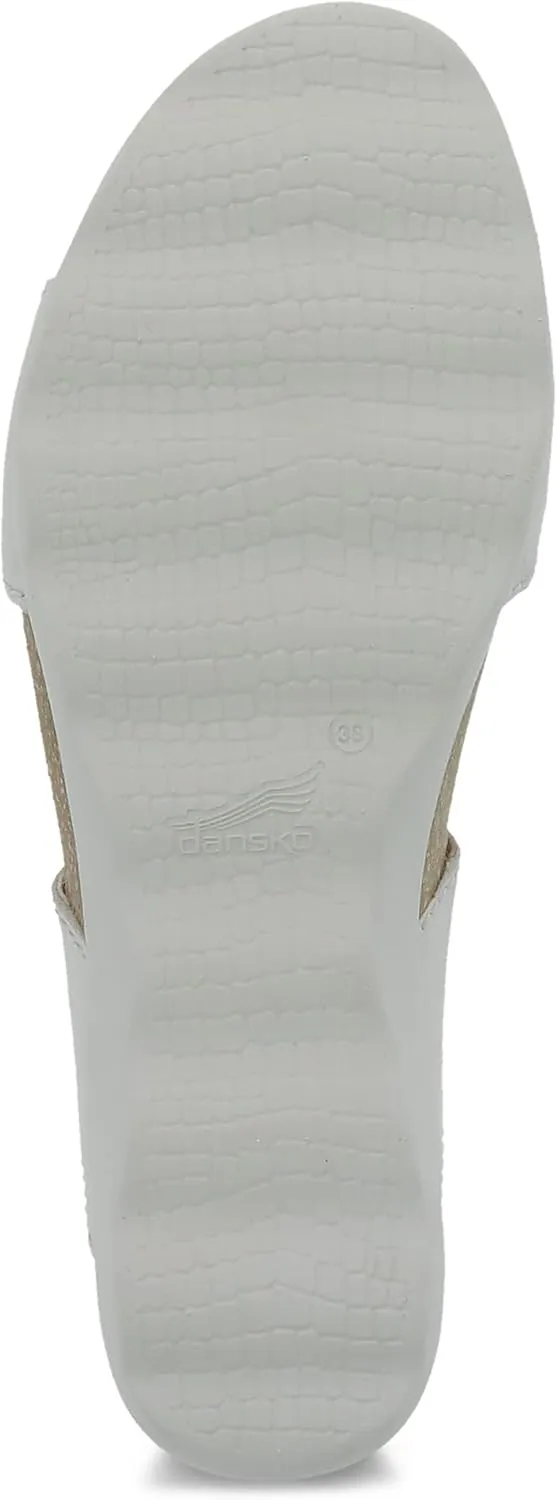 Dansko Maddy Slip-On Wedge Sandal for Women Comfortable Wedge Shoes with Arch Support Fully Adjustable Straps with Hook & Loop ClosureVersatile Casual to Dressy Footwear Lightweight Rubber Outsole