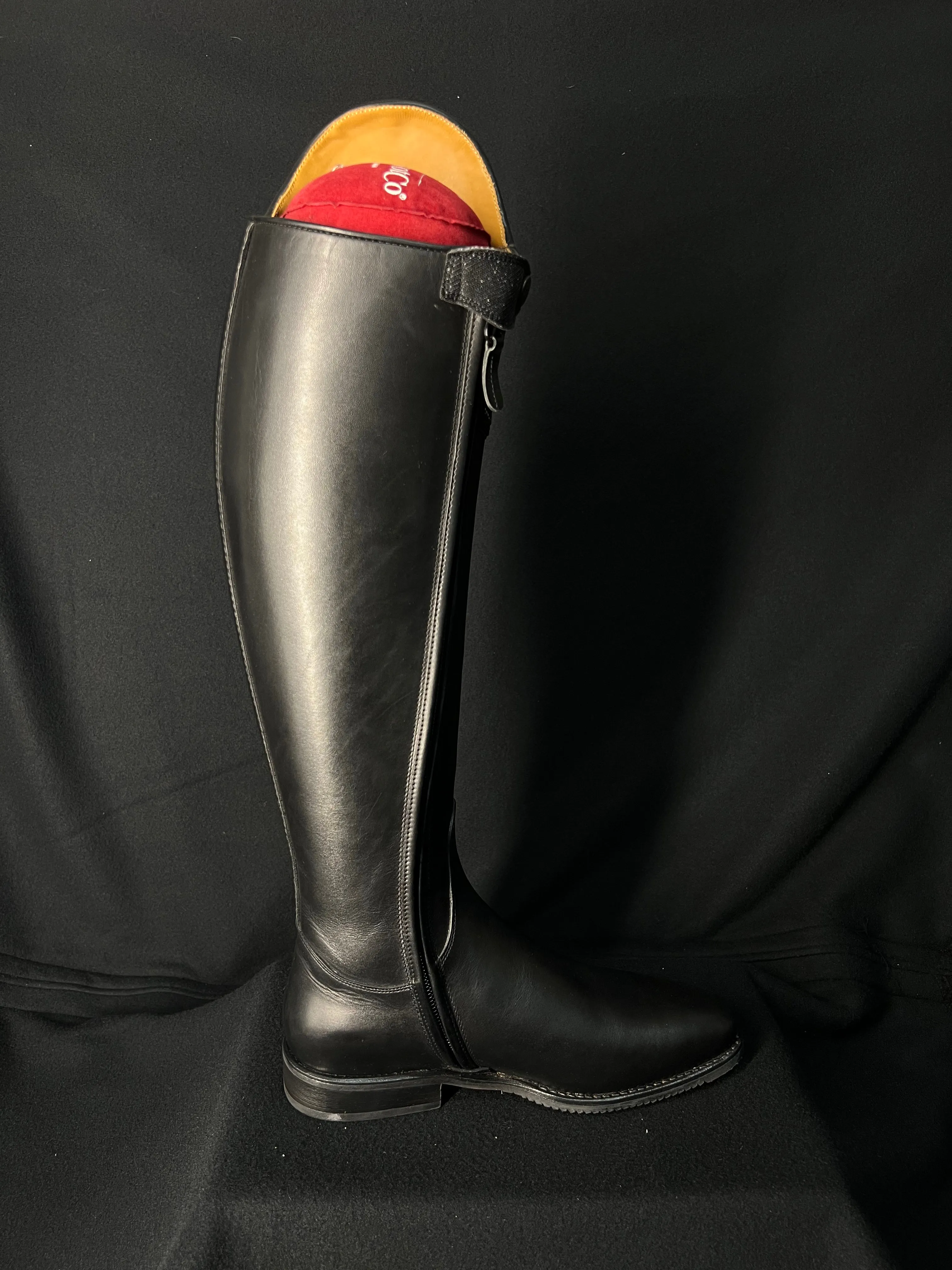 DeNiro Bellini Custom Dressage Boots Wrat Black with Iride Black and Jet Crystals