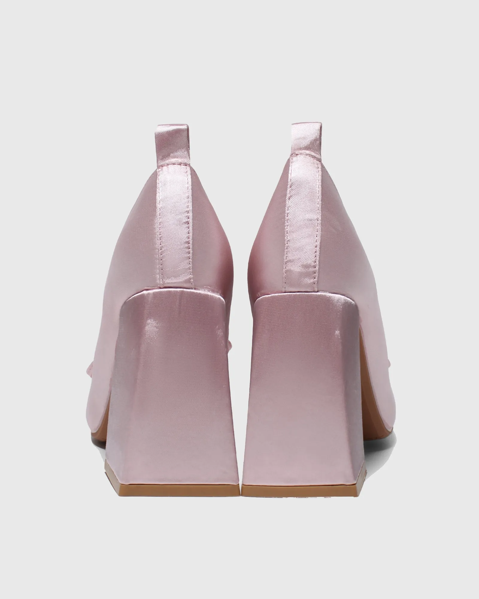 Ea Satin Lace Up  Lolita Loafer In Pink