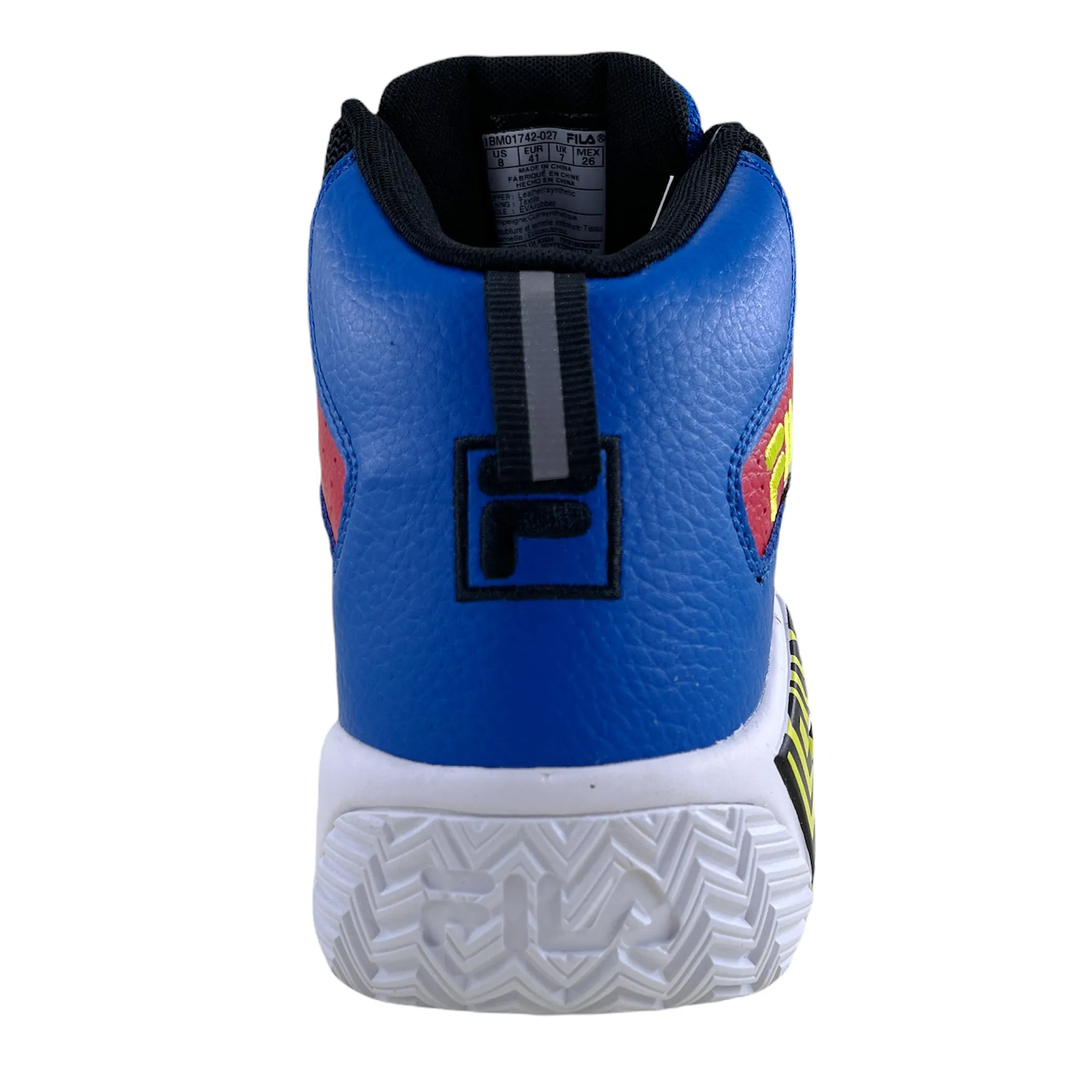 Fila Men's 1BM01742-027 MB Jamal Mashburn Black Prince Blue Fila Red Retro Basketball Shoes
