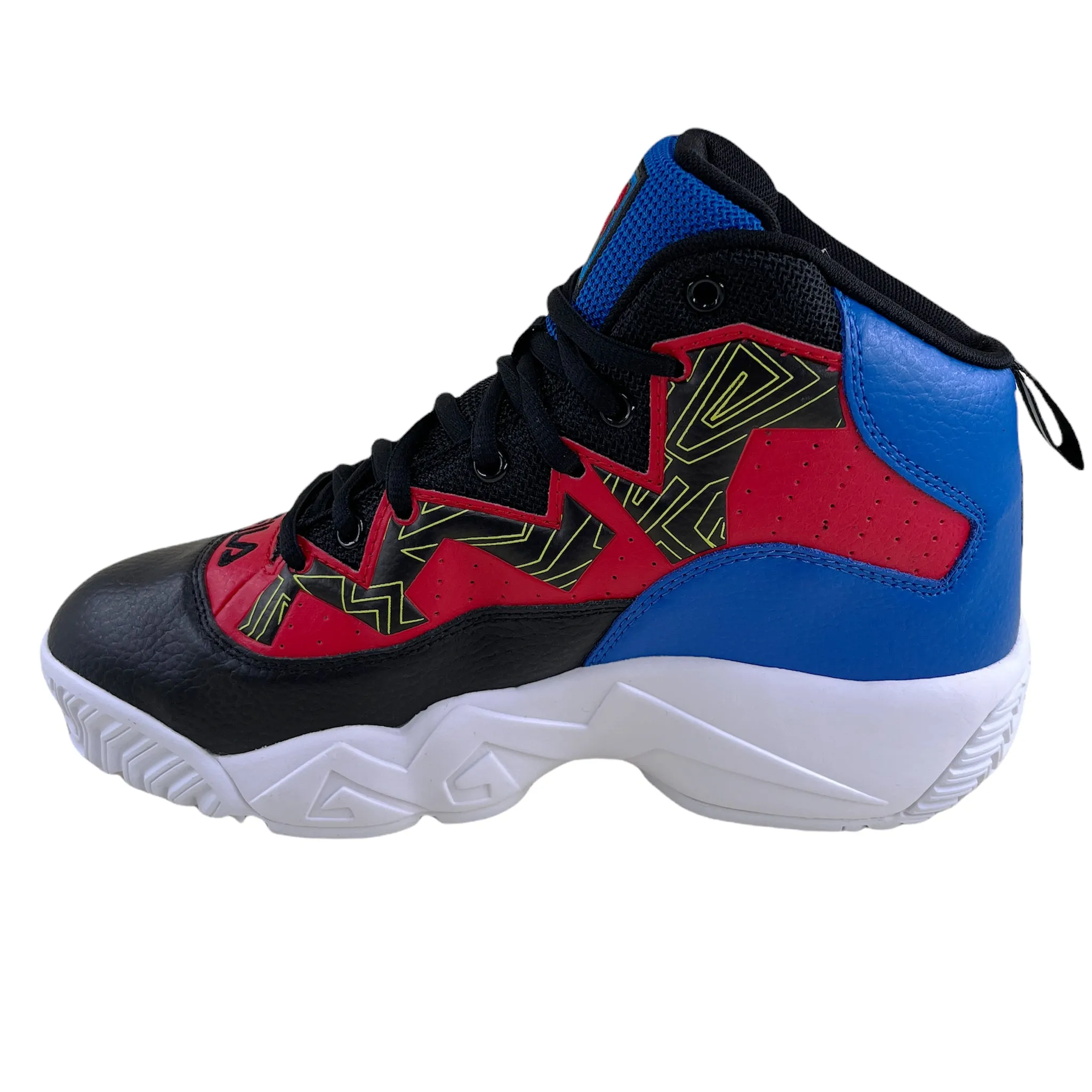 Fila Men's 1BM01742-027 MB Jamal Mashburn Black Prince Blue Fila Red Retro Basketball Shoes
