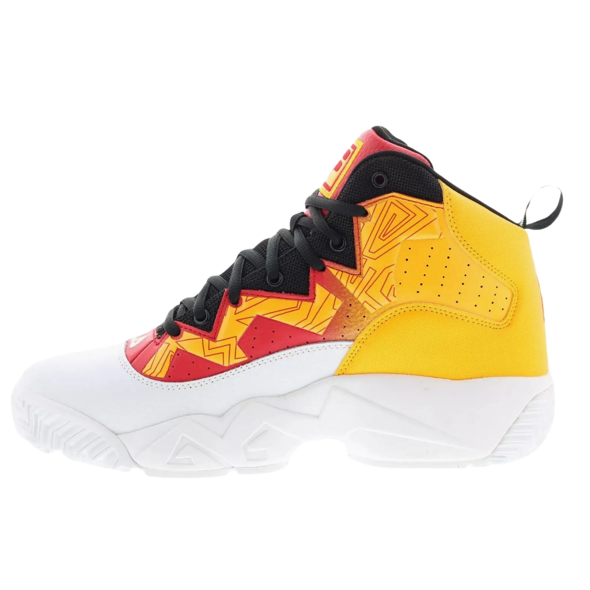 Fila Men's 1BM01746- 123  MB Jamal Mashburn White Gold Fusion Red Retro Basketball Shoes