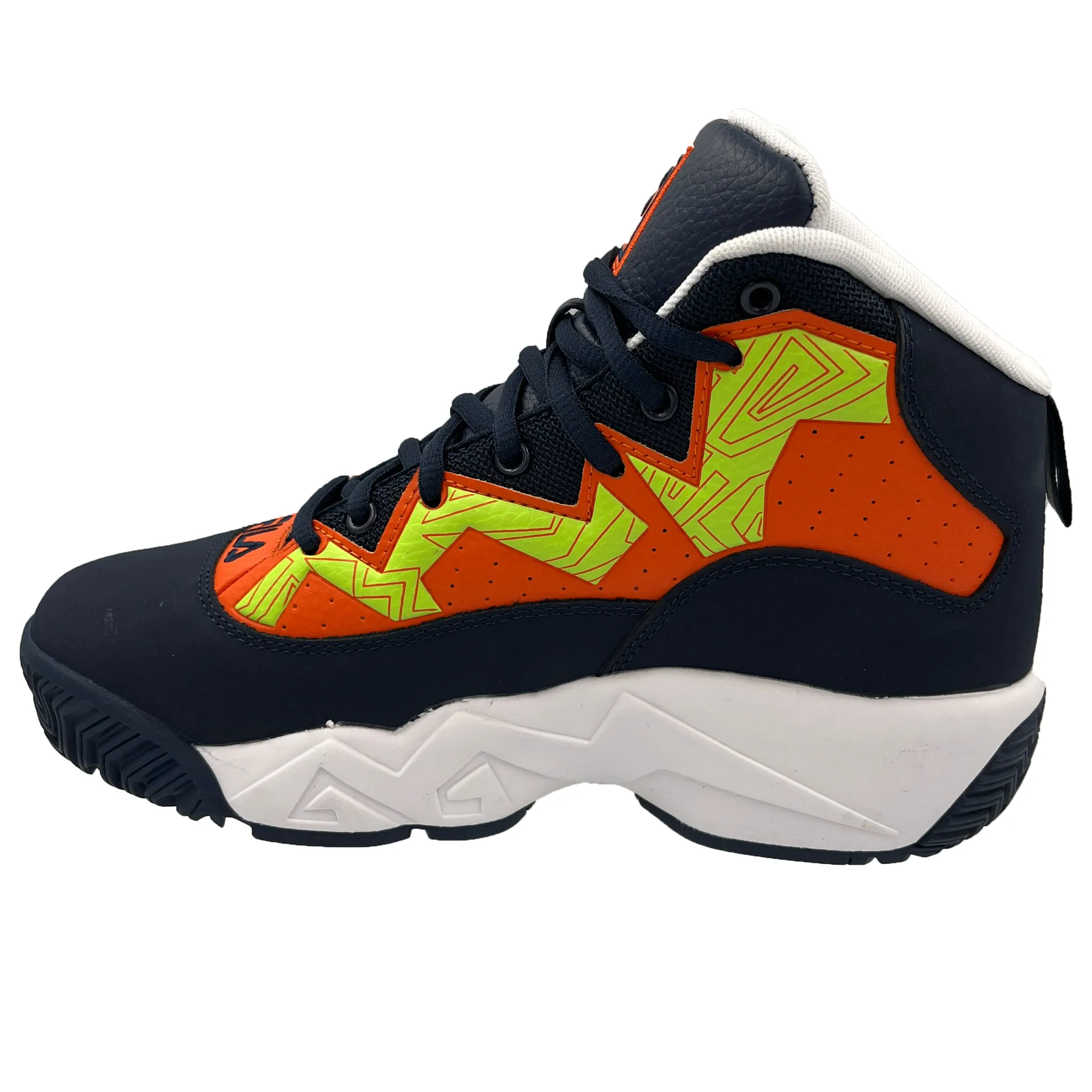 Fila Men's 1BM01749-423 MB Jamal Mashburn Navy Orange Yellow Retro Basketball Shoes