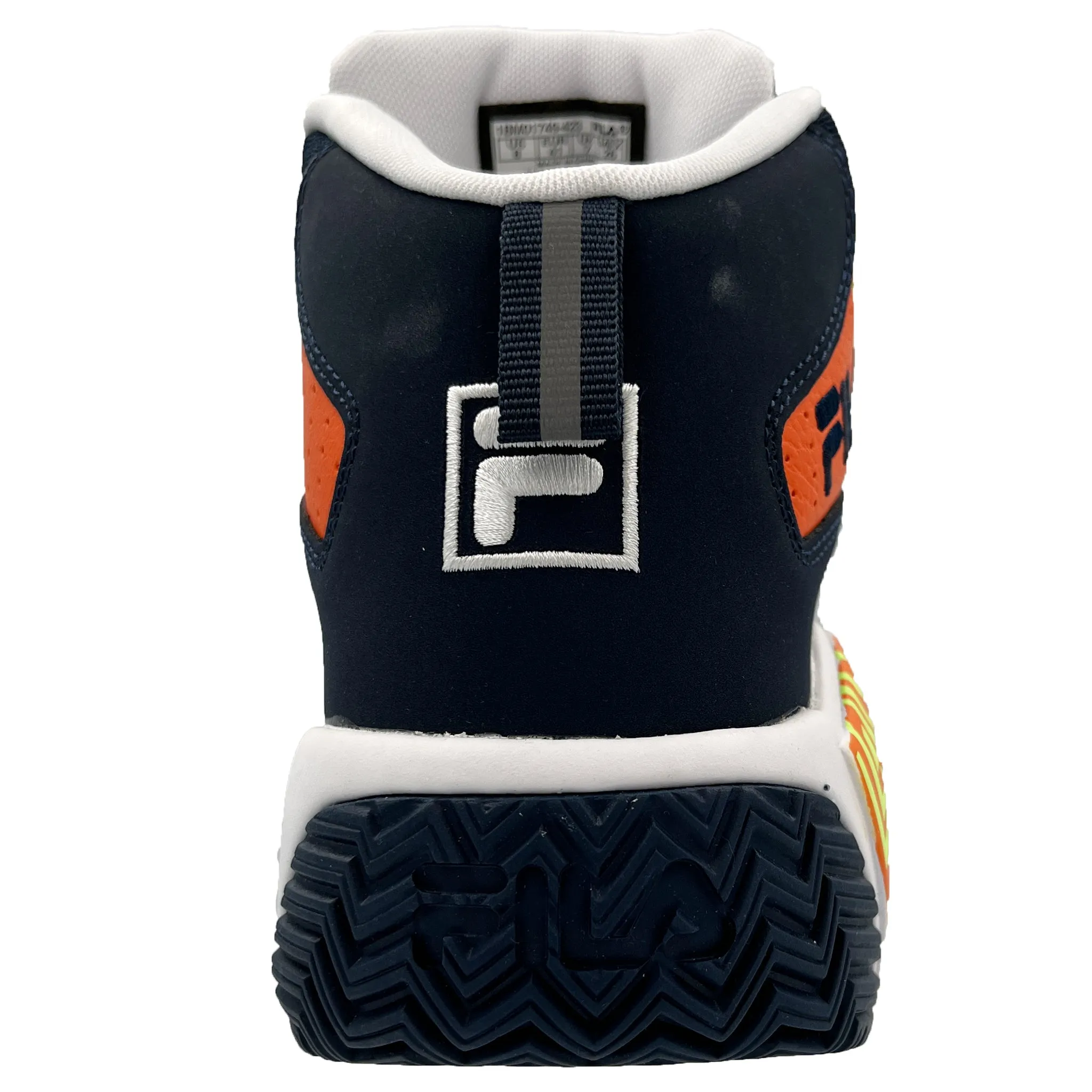 Fila Men's 1BM01749-423 MB Jamal Mashburn Navy Orange Yellow Retro Basketball Shoes