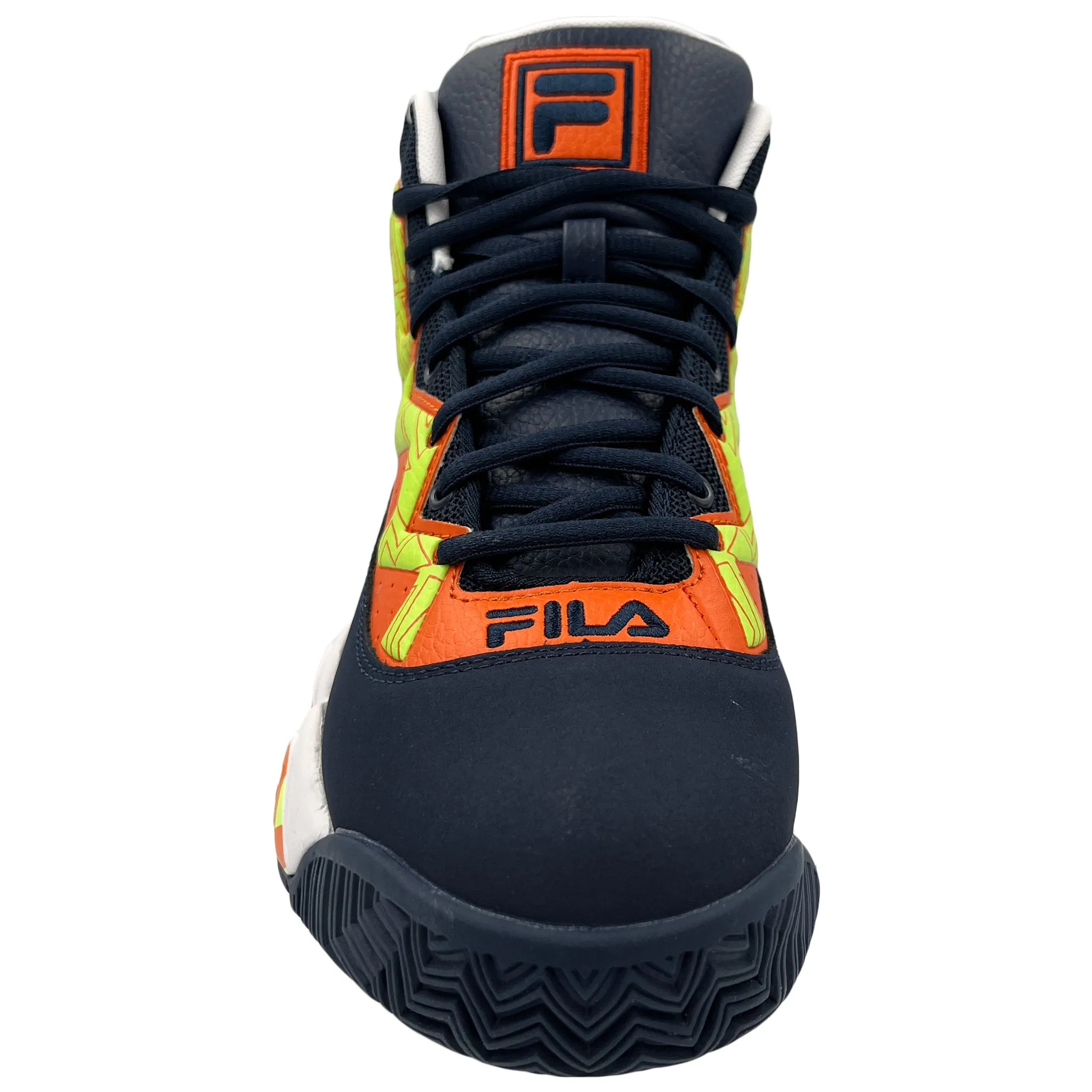 Fila Men's 1BM01749-423 MB Jamal Mashburn Navy Orange Yellow Retro Basketball Shoes