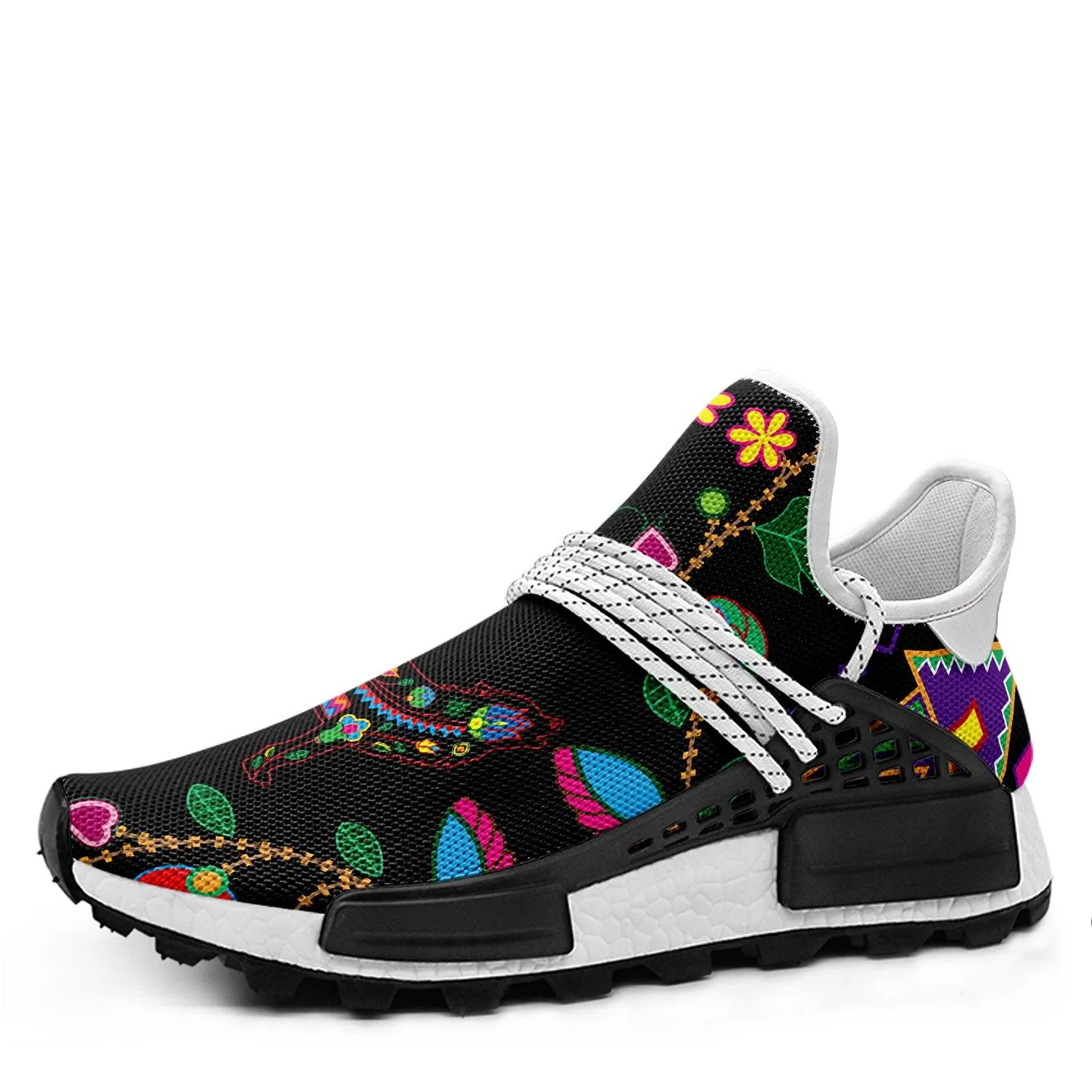 Floral Wolf Okaki Sneakers