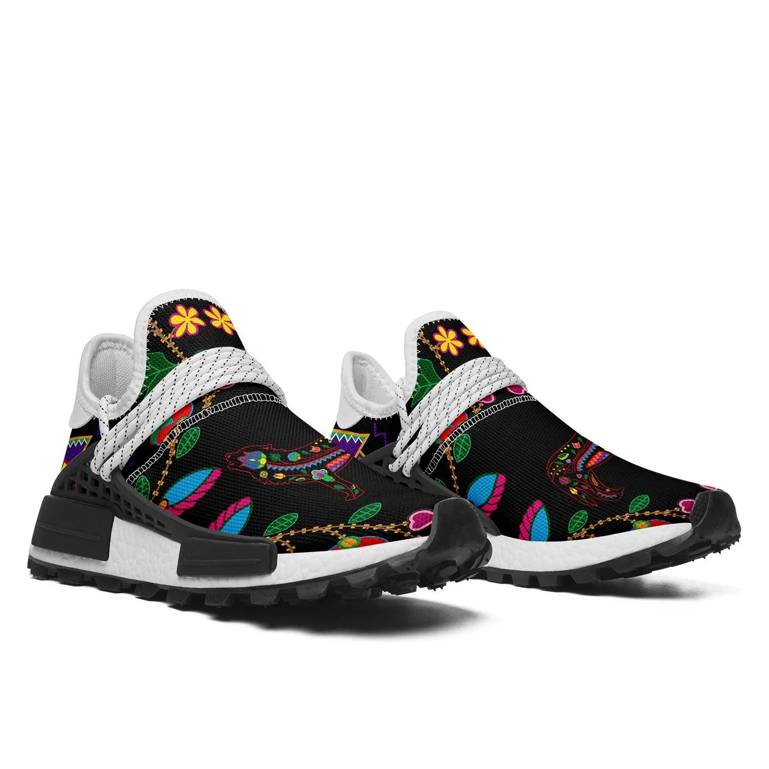 Floral Wolf Okaki Sneakers