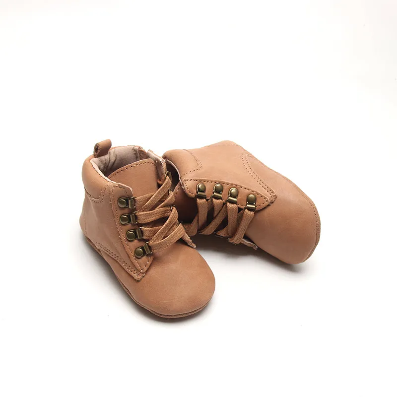 Leather Combat Boot | Color 'Sand'