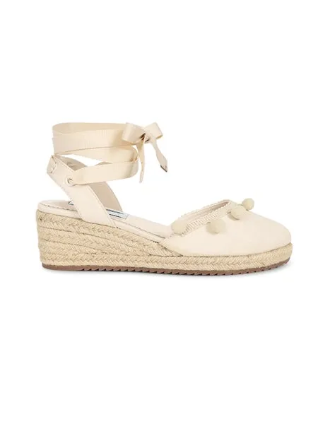 Lulu Hun Isabella Pom Pom Espadrilles In Beige