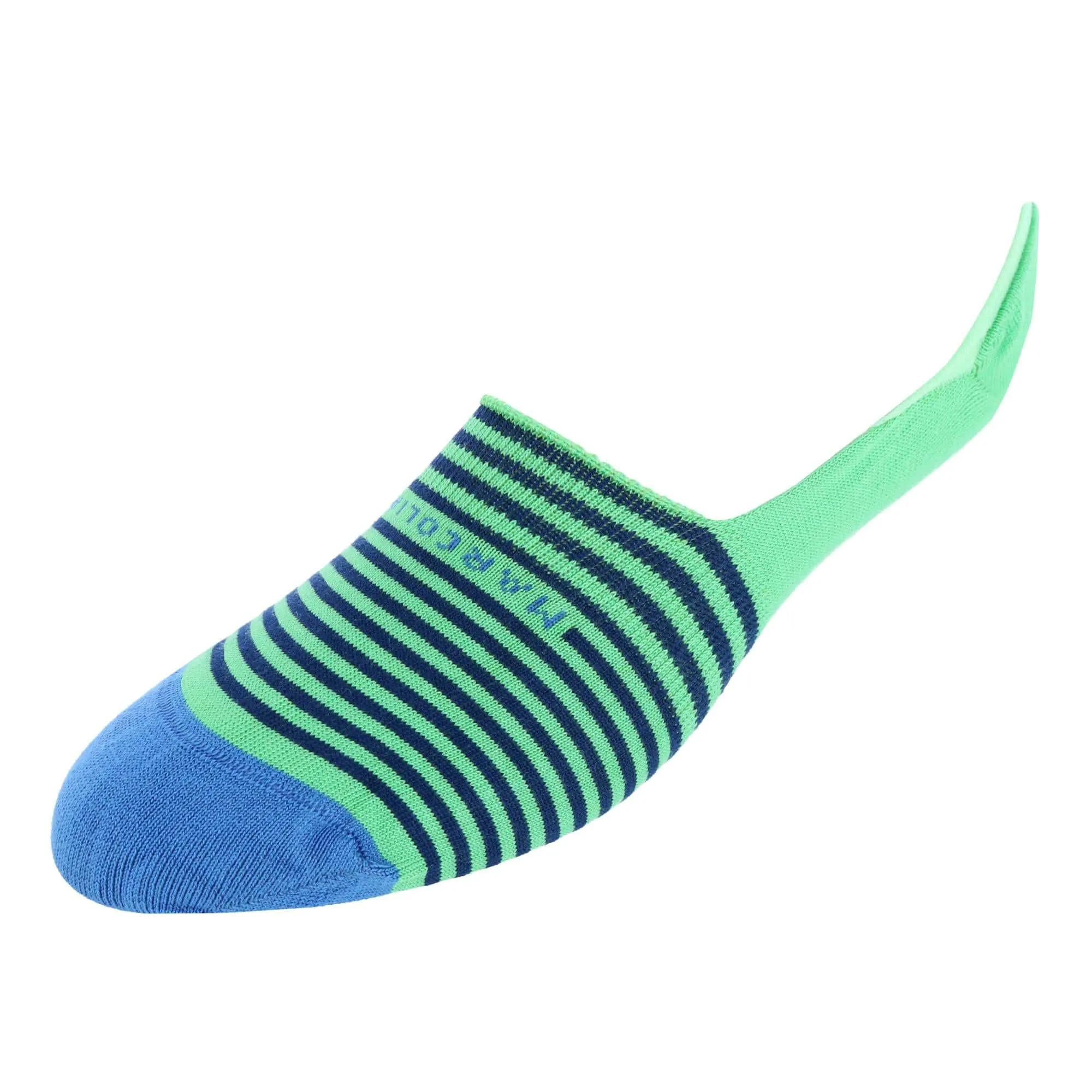 Marcoliani Men's Stripe Invisible Touch Liner Sock