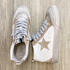 Paulina Blush Snake High Top Shu Shop Sneaker