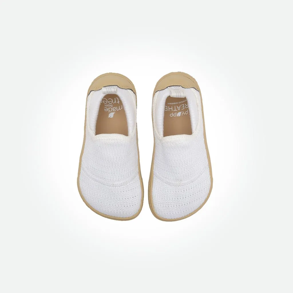 Poro Barefoot Sneakers - White On Beige