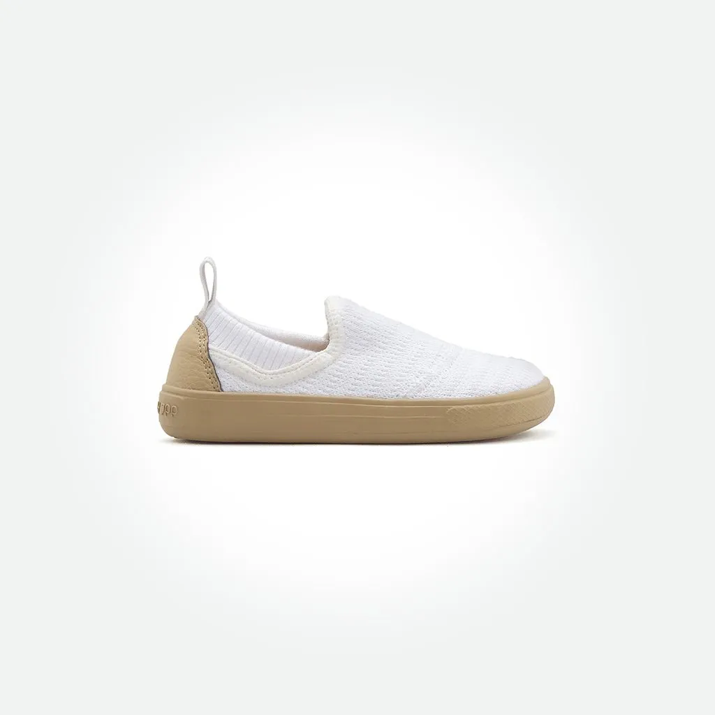 Poro Barefoot Sneakers - White On Beige