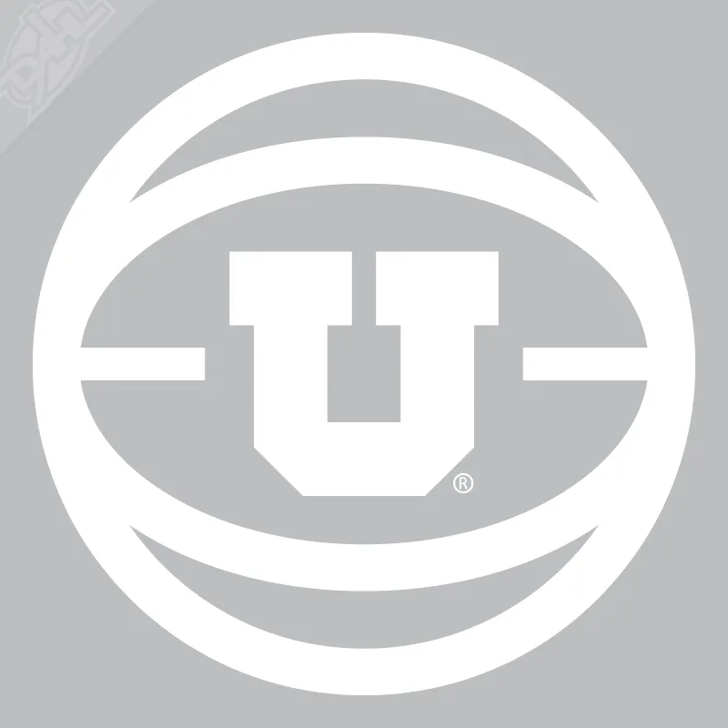 Retro Block U Basketball Vinyl Decal