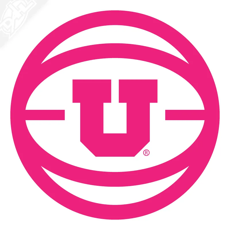 Retro Block U Basketball Vinyl Decal