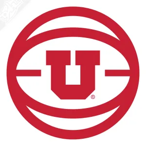 Retro Block U Basketball Vinyl Decal