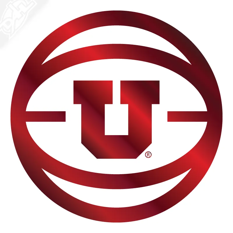 Retro Block U Basketball Vinyl Decal