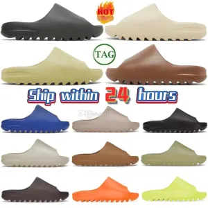 Slippers EVA men woman Comfortable foam runners Sandals Glow Green Soot Onyx Black Bone Blue Resin Desert Sand Pure slides mens slide