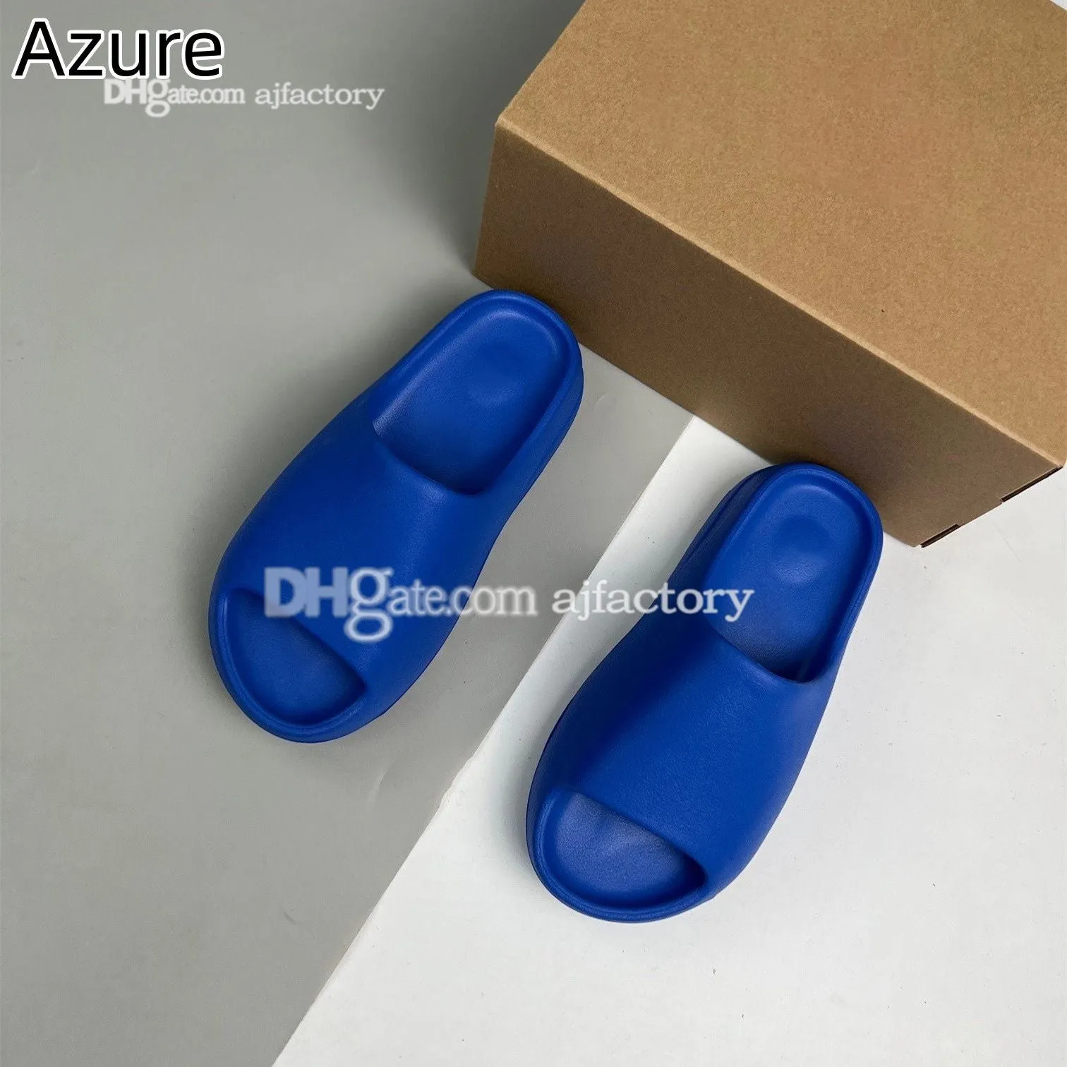 Slippers EVA men woman Comfortable foam runners Sandals Glow Green Soot Onyx Black Bone Blue Resin Desert Sand Pure slides mens slide