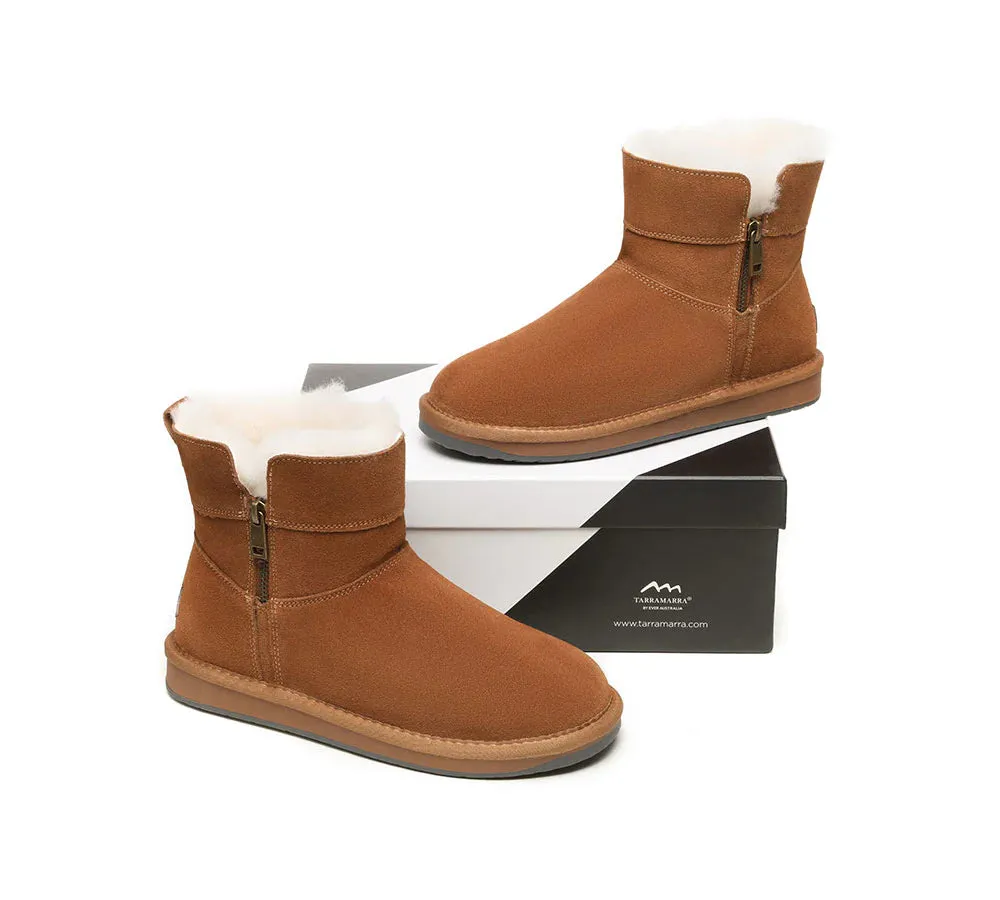 TARRAMARRA® Ankle Sheepskin Zipper Boots Women Malena