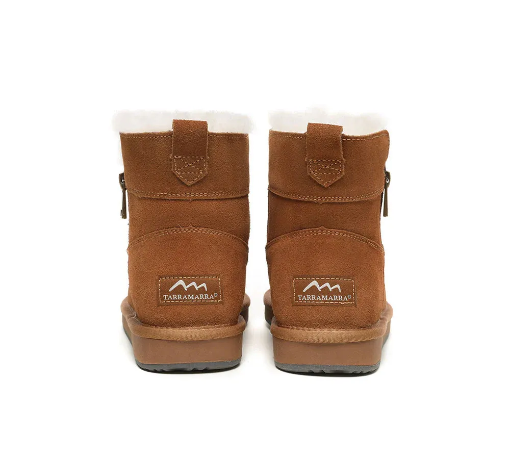 TARRAMARRA® Ankle Sheepskin Zipper Boots Women Malena