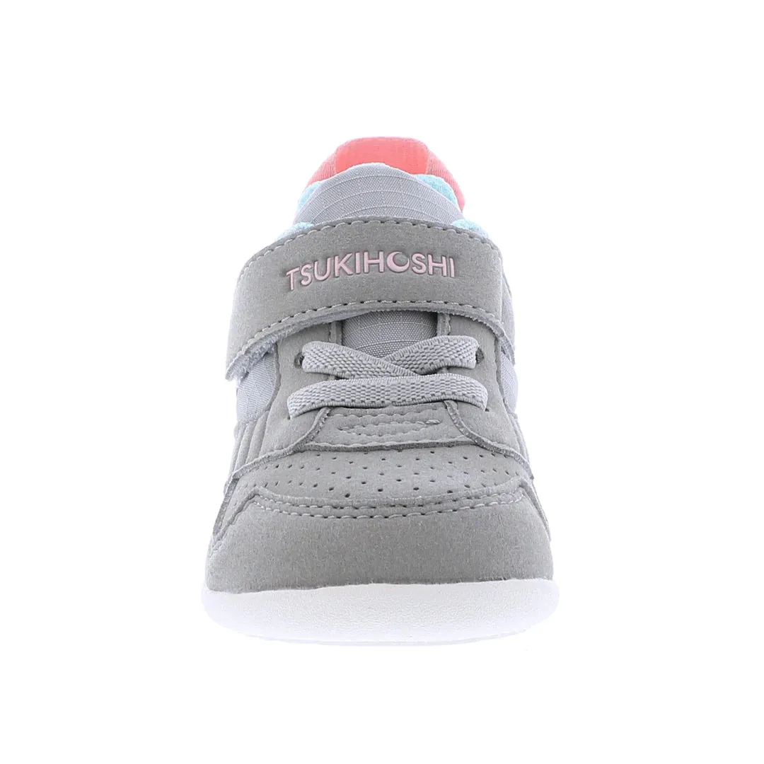 Tsukihoshi Racer | Grey/Pink Toddler Sneakers