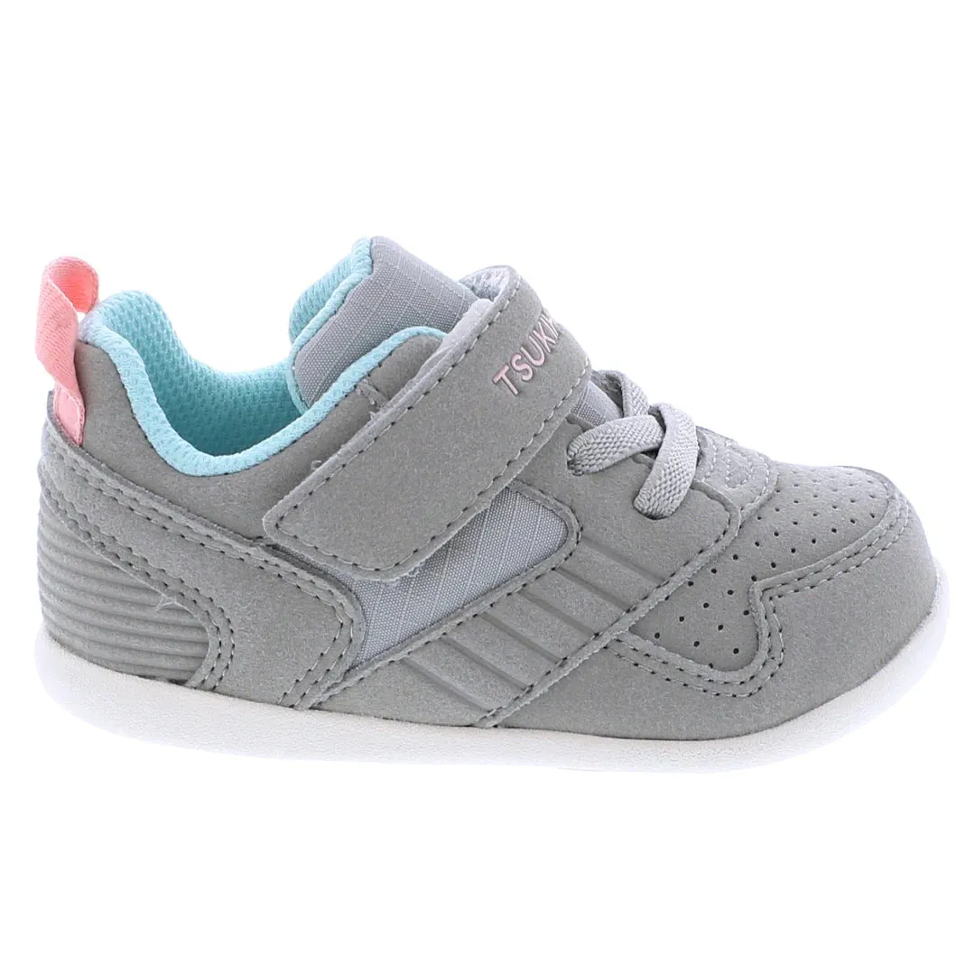 Tsukihoshi Racer | Grey/Pink Toddler Sneakers