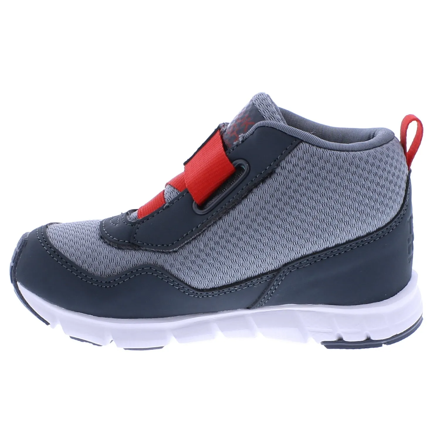 Tsukihoshi Tokyo | Slate/Red Waterproof Youth High Top Sneakers