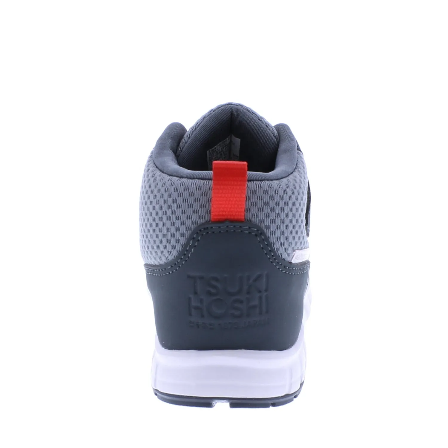 Tsukihoshi Tokyo | Slate/Red Waterproof Youth High Top Sneakers