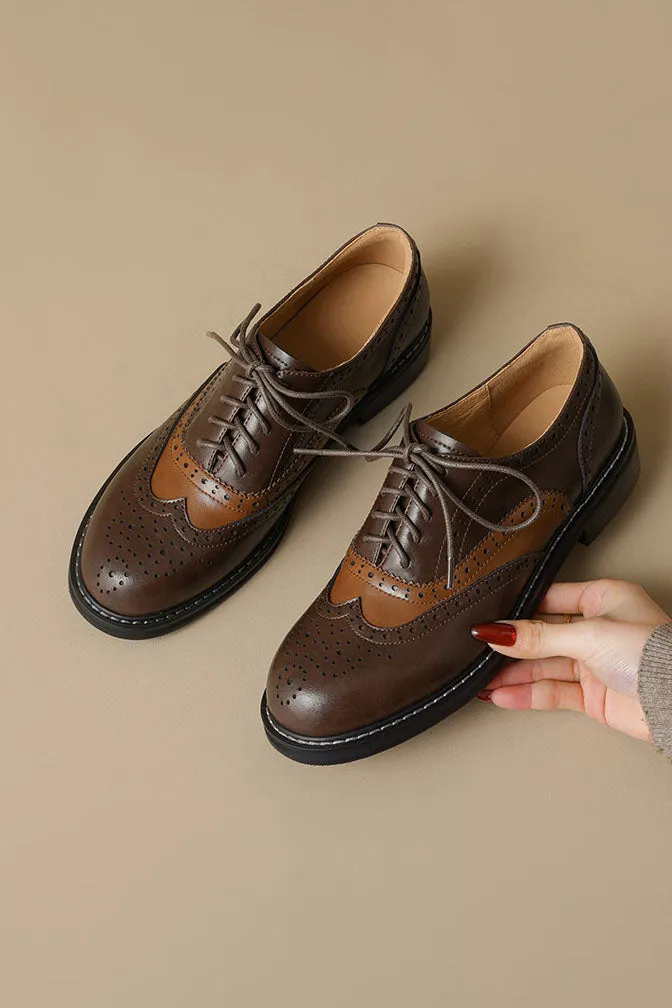 Two-tone Women's Vintage Oxford Shoes