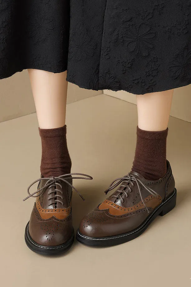 Two-tone Women's Vintage Oxford Shoes