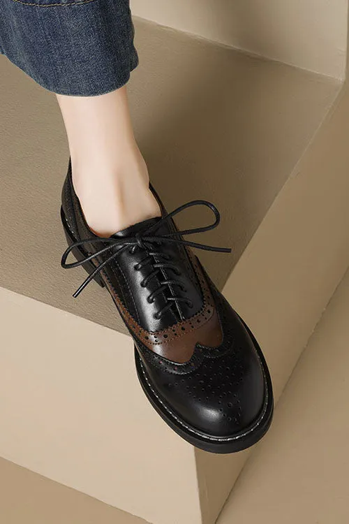 Two-tone Women's Vintage Oxford Shoes