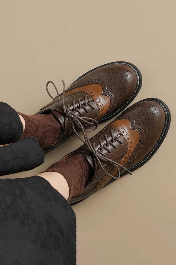 Two-tone Women's Vintage Oxford Shoes