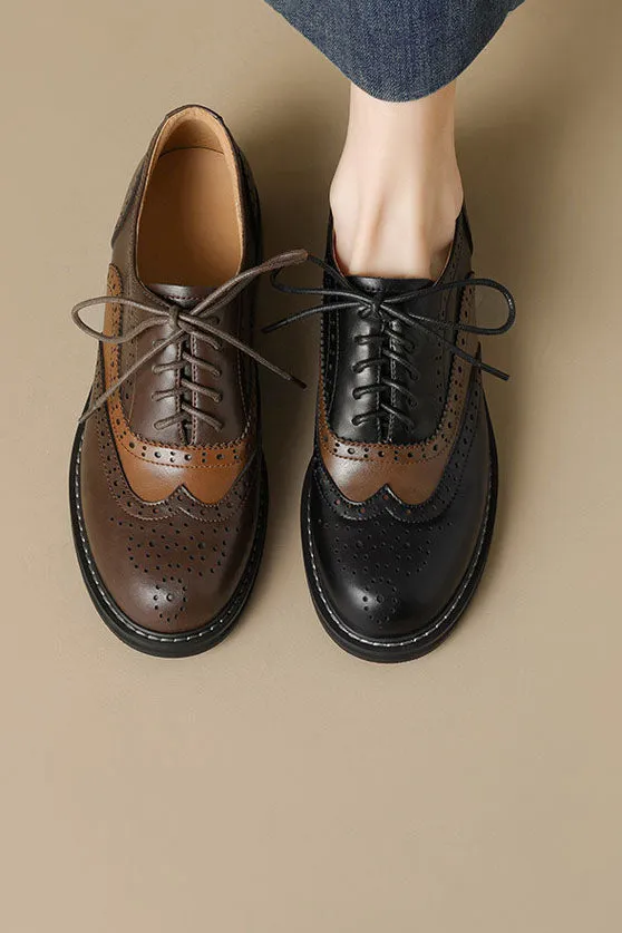 Two-tone Women's Vintage Oxford Shoes