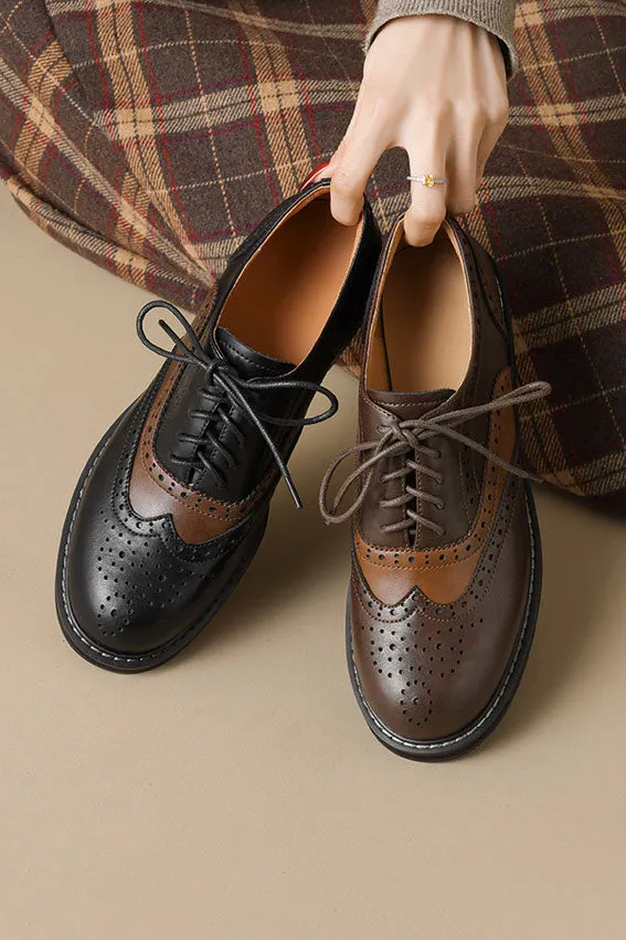 Two-tone Women's Vintage Oxford Shoes