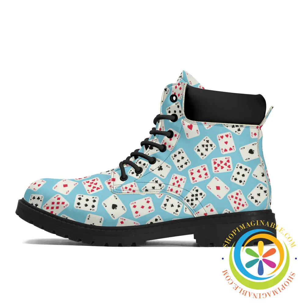 Women's Alice in Wonderland Cards Inspired Boots